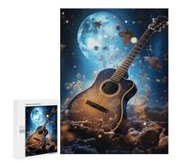 500 pezzi puzzle per adolescenti Moonlit Guitar Dreamscape Puzzle per adulti: analisi dei giochi di famiglia e sfida logica di apprendimento 500 pezzi