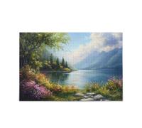 500 pezzi puzzle per adulti impegnativo divertente puzzle famiglia perfetto per serate di gioco, paradiso sul lago