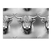 500 pezzi puzzle per adulti mucche delle Highland Grigio elefante bianco Difficile Famiglia Puzzle Decorazione pittura animale, 50,5 x 37,9 cm