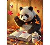 500 Pezzi Puzzle per Adulti Panda d'autunno, puzzle Classico 500 pezzi, Intrattenimento Creativo, Divertimento, Puzzles Regalo per il Relax, Decorazione per Murale 20x15inch