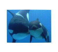 500 pezzi, puzzle per adulti, puzzle impegnativi, gioco di puzzle per tutti,Modello carino di squalo, modello di orca assassina