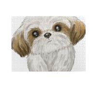 500 pezzi, puzzle per adulti, puzzle impegnativi, gioco di puzzle per tutti,Moe Shih Tzu Cane Carino
