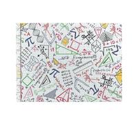 500 pezzi, puzzle per adulti, puzzle impegnativi, gioco di puzzle per tutti,Scarabocchi matematici colorati sulla griglia