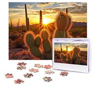500 pezzi puzzle per adulti puzzle in legno personalizzati tramonto cactus nel deserto puzzle da foto puzzle immagine per famiglia matrimonio Natale regali di compleanno