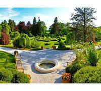 500 Pezzi Puzzle per Bambini Decorazione Moderna per la casa - Fontana panchine giardino 52x38cm