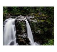 500 Pezzi Puzzle per Gioco Familiare-Cascata,foreste,fiume,scogliera,acqua,ruscello,natura 52x38cm