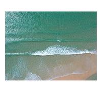 500 Pezzi Puzzle per Gioco Familiare-Spiaggia,Mare,Onde,Acqua,Vista Aerea,Blu 52x38cm