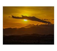 500 Pezzi Puzzle per Gioco Familiare-Tramonto,Nuvole,Montagne,Vette 52x38cm