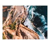 500 Pezzi Puzzle,Regalo per Amore e Amico-Baia,scogliere,surf 52x38cm