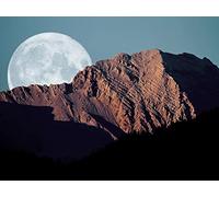 500 Pezzi Puzzle,Regalo per Amore e Amico - Ombre sulle montagne della luna piena 52x38cm