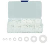 500 Pezzi Rondella Piatta in Nylon, Kit Piatte Guarnizione, Guarnizioni Idrauliche, Distanziatore Rondella Distanziatrice - Bianco, M2/M2.5/M3/M4/M5/M6/M8/M10