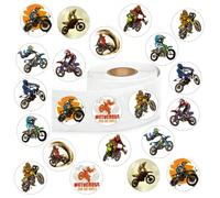 500 pezzi/rotolo Adesivi graffiti per moto all'aperto, estetiche di cartoni animati carini, divertenti e interessanti, etichette 1" con 10 modelli per rotolo, adesivi di cartoleria autoadesivi per dec