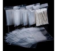 500 pezzi Sacchetti plastica richiudibili Bustine trasparenti piccole 4 * 6cm chiusura ermetica piccoli polietilene con zip Può essere utilizzato per conservare semi di gioielli e piccoli accessori