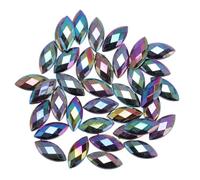 500 Pezzi Strass in Resina a Dorso Piatto, 7x15mm, Strass a Forma di Occhio di Cavallo, Gemme Glitterate, Fai da Te per Vestiti, Scarpe, Borse, Trucco e Nail Art