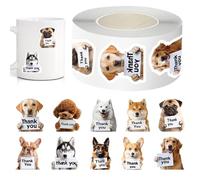 500 Pezzi Thank You Adesivi Di Cane, Etichette Per Buste Con Simpatici Cani, 10 Stili, 1 Rotolo, Adesivi Divertenti Di Ringraziamento Per Imballaggio E Decorazione