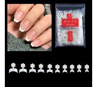 500 Pezzi Unghie Finte French Corte Mezza Copertura Unghie Finte Consigli per Nail Art Unghie Artificiali Estensione Unghie Finte Unghie Finte Set di Suggerimenti per Donne