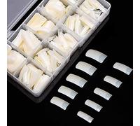 500 Pezzi Unghie Finte Naturali, Acrilico Artificiale Falsi Unghie, Artificiale Falsi Unghie con Scatola da Donna per Saloni di Manicure Unghie