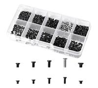 500 Pezzi Viti M2 M2.5 M3 Viti con Testa a Croce Viti a Testa Svasata Kit di Strumenti di Riparazione Micro Viti per Occhiali di Riparazione, Laptop, Fotocamer, Orologio, Gioielli-Nero