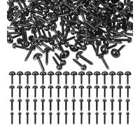 500 piccoli occhi di sicurezza per uncinetto, occhi di plastica per bambole, mini occhi ripieni all'uncinetto da 3 mm, 4 mm, 5 mm, 6 mm, occhi neri per animali all'uncinetto, orsacchiotti, bambole di