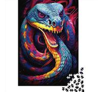 500 puzzle artistici a forma di serpente e animale per adulti e adolescenti, puzzle in legno, giochi per famiglie, regali di Natale, 500 pezzi (52x38 cm)