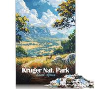 500 Puzzle del Parco Nazionale Kruger, Sudafrica per adulti, Puzzle in legno, Attività divertenti da fare a casa, Regalo di compleanno, Regali da viaggio, 500 pezzi (52x38 cm)