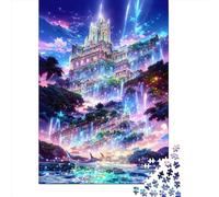 500 puzzle di castelli da sogno per adulti e adolescenti e puzzle in legno per famiglie, giochi, regali di Natale, 500 pezzi (52x38 cm)