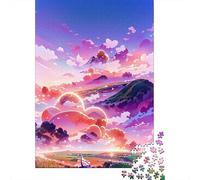 500 puzzle in legno per adulti, passeggiata mattutina, puzzle quadrato per bambini, giochi di famiglia, 500 pezzi (52 x 38 cm)