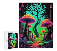 500 puzzle per adolescenti Mystical Mushroom Forest-7 puzzle per adolescenti: giochi relax, regali divertenti e umoristici per ridurre lo stress, 500 pezzi