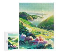 500 puzzle per adolescenti Vibrant Landscape with Clouds enigmi per adolescenti: giochi relax, regali divertenti e umoristici per ridurre lo stress, 500 pezzi