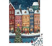 500 puzzle per città di Natale, 500 pezzi, difficoltà, gioco educativo, giocattolo per la famiglia, 500 pezzi (52 x 38 cm)