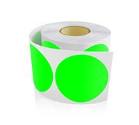 500 pz Adesivi rotondi 50mm Codifica a colori Etichette circolari Rotolo Punti di marcatura Fluorescenti Verde