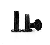 500 pz CM M1.4 M2 M2.5 M3 Acciaio Con Croce Nera Ultra Sottile Super Basso Piatto Vite a Testa Wafer Bullone for computer portatile (Color : M3x4)