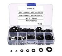 500 rondelle metriche in nylon M2 M2,5 M3 M4 M5 M6 rondelle piatte nere