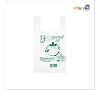 500 Shopper Biodegradabili 27X50 Cm Medie Buste Bianche Spesa Sacchetti Umido