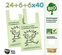 500 Shoppers Biodegradabili 24x40 Mini Sacchetti a Norma Buste Spesa