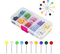 500 spille colorate - Punte rotonde in plastica, aghi rotondi e puntine decorative per carte, lavagne di sughero e bacheche