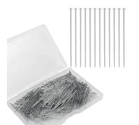 500 Spilli da Cucito, Spilli Dritti da 32 mm Spilli per Parrucche in Acciaio Inossidabile Spilli Raso Riutilizzabili per Lavori di Trapuntatura e Artigianato All'Uncinetto Progetti di Cucito