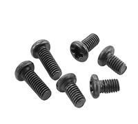 500 viti a testa tonda nera in acciaio al carbonio viti M2 M2.5 M3 M3 x 4 M3 x 5 M3 x 6 viti viti placcate nere (colore: 3 mm, dimensioni: M3)