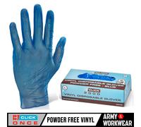 500 X Click Vinile Monouso Esami Guanti Medico Cibo Tatuaggio Meccanico