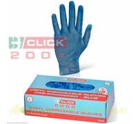 500 X Click Vinile Monouso Esami Guanti Medico Cibo Tatuaggio Meccanico