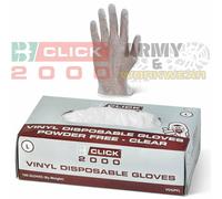 500 X Click Vinile Monouso Esami Guanti Medico Cibo Tatuaggio Meccanico