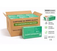 5000 Guanti Monouso Trasparenti HDPE Taglia Unica per Alimentare Ortofrutta e...