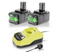 5000 mAh Replacement for Ryobi 18 V Battery, 4 A P117 Battery Charger for Ryobi 18 V, P108 Batteria and Charger Compatible with RB18L50 RB18L25 RB18L40 RB18L20 RB18L15 3 P10 2 P103 P104 P105 P106