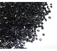 5000 perline da 2 mm, perline in vetro, tubi, bastoncini, perline (nero)