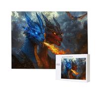 5000 Pezzi di Puzzle, Dragone di fuoco5000 Pezzi di Puzzle per Adulti, Regalo di Anniversario, Regalo di Natale, Decorazione Della Casa, Prevenzione Della Degenerazione Cerebrale Negli Anziani v-459