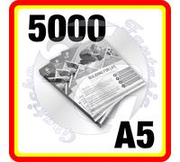 5000 VOLANTINI A5 (14,5x20,4) stampa FRONTE BIANCO E NERO usomano 80 gr.
