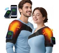 5000mAh Massaggiatore riscaldato e vibrante per collo e spalle ricaricabile, dispositivo di massaggio elettrico con riscaldamento in grafene e doppio controllo, 7 livelli di calore + 3 modalità di vib