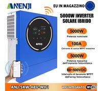5000W 48V Ibrido Inverter Solare On Grid Off Grid MPPT 100A 220V/230V 500V WIFI