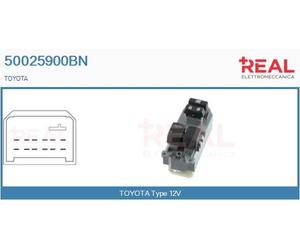 50025900BN REAL Interruttore, Alzacristallo per TOYOTA