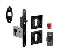 500346 Q.TA' 1 KIT MANIGLIE QUADRO PORTA SCORR C/CHIAVE EASY G500T NERO